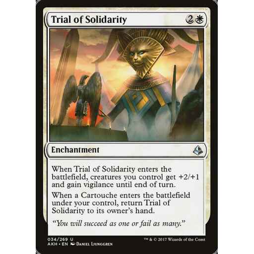 Amonkhet - 34 - Trial of Solidarity - Uncommon - W - Non-foil