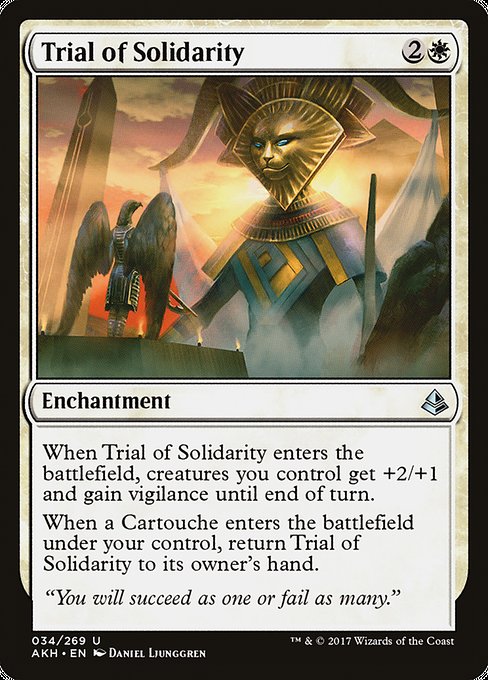 Amonkhet - 34 - Trial of Solidarity - Uncommon - W - Non-foil