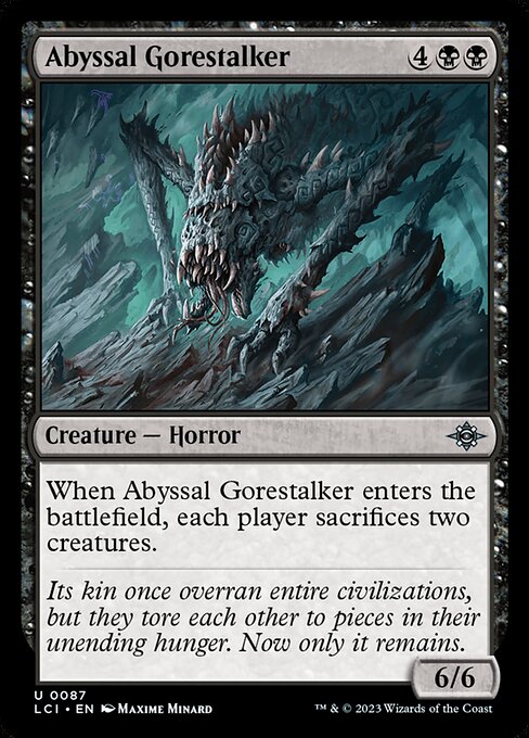The Lost Caverns of Ixalan - 87 - Abyssal Gorestalker - Uncommon - B - Non-foil (Front)