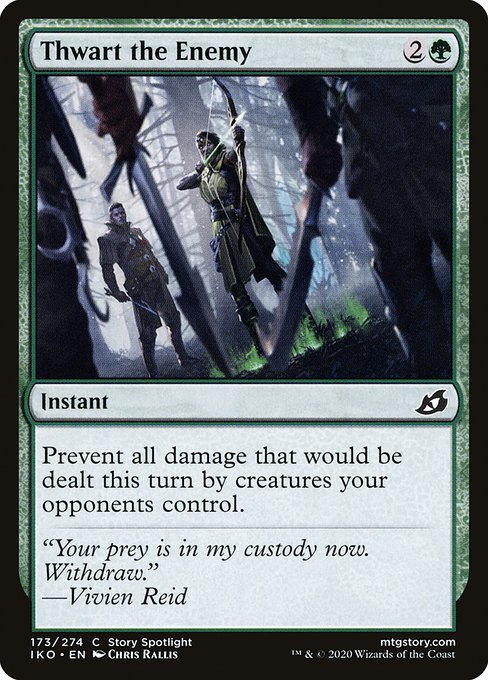 Ikoria: Lair of Behemoths - 173 - Thwart the Enemy - Common - G - Non-foil (Front)