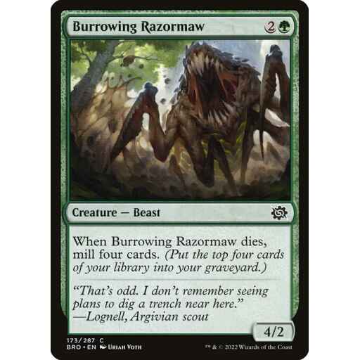 The Brothers' War - 173 - Burrowing Razormaw - Common - G - Non-foil