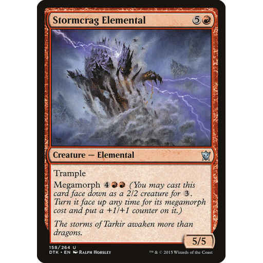 Dragons of Tarkir - 158 - Stormcrag Elemental - Uncommon - R - Foil