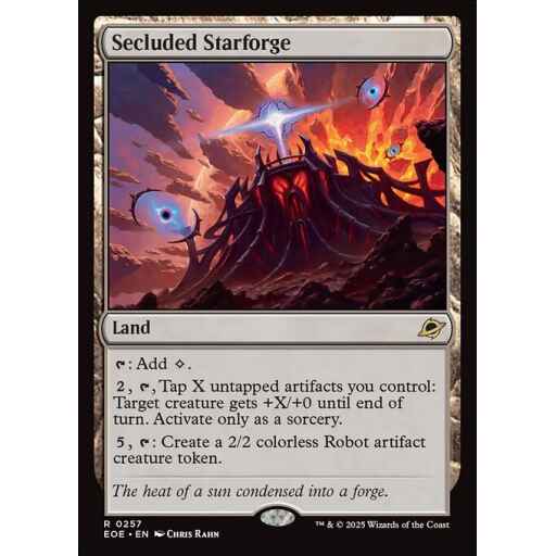 Edge of Eternities - 257 - Secluded Starforge - Rare - C - Foil