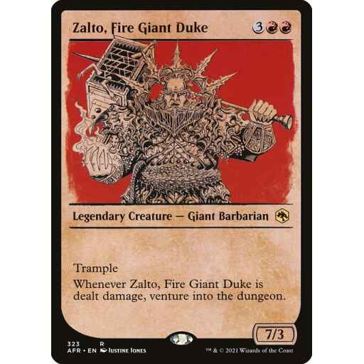 Adventures in the Forgotten Realms - 323 - Zalto, Fire Giant Duke - Rare - R - Foil
