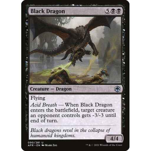 Adventures in the Forgotten Realms - 90 - Black Dragon - Uncommon - B - Foil