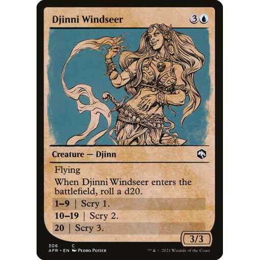 Adventures in the Forgotten Realms - 306 - Djinni Windseer - Common - U - Non-foil
