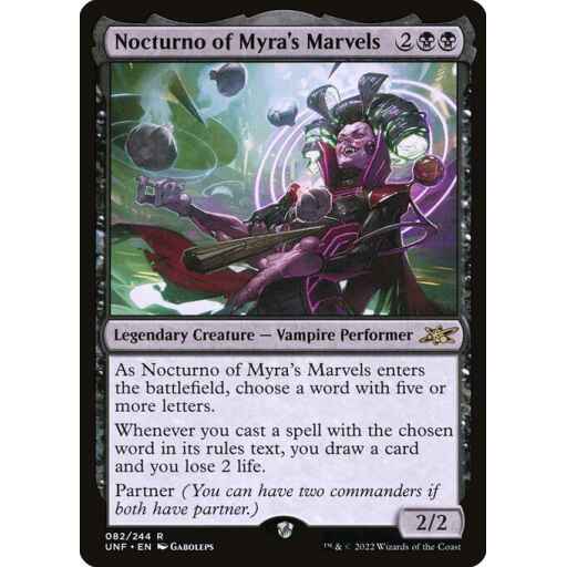 Unfinity - 82 - Nocturno of Myra's Marvels - Rare - B - Foil