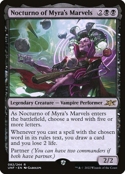 Unfinity - 82 - Nocturno of Myra's Marvels - Rare - B - Foil