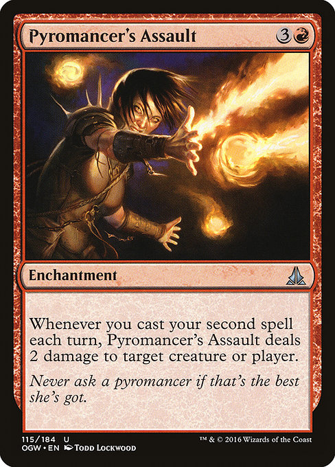 Oath of the Gatewatch - 115 - Pyromancer's Assault - Uncommon - R - Non-foil