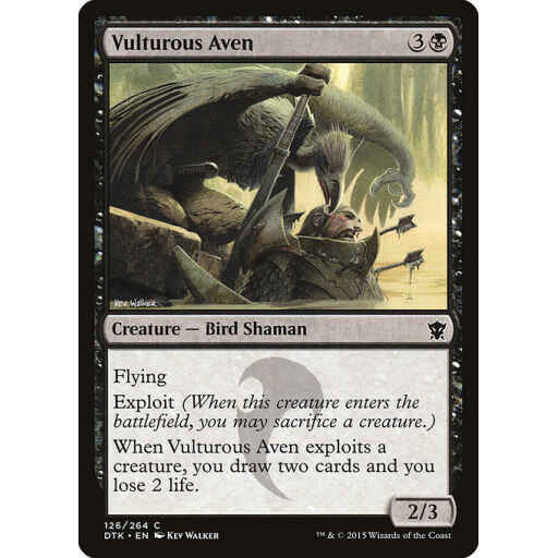 Dragons of Tarkir - 126 - Vulturous Aven - Common - B - Foil