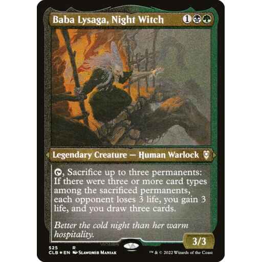 Commander Legends: Battle for Baldur's Gate - 525 - Baba Lysaga, Night Witch - Rare - BG - Non-foil