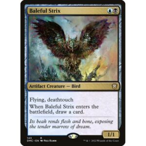 Dominaria United Commander - 143 - Baleful Strix - Rare - UB - Non-foil
