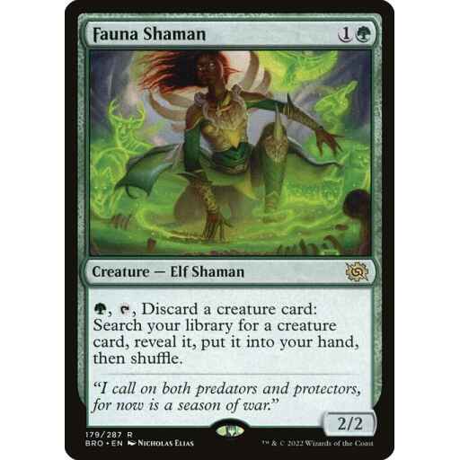The Brothers' War - 179 - Fauna Shaman - Rare - G - Non-foil