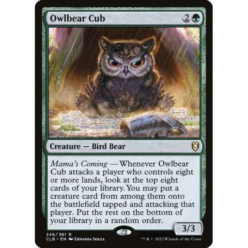 Commander Legends: Battle for Baldur's Gate - 246 - Owlbear Cub - Rare - G - Foil