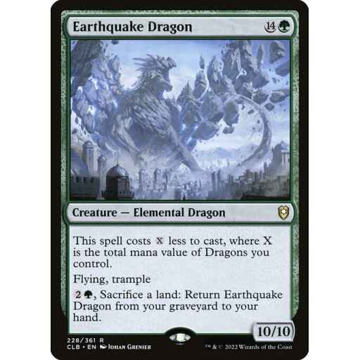 Commander Legends: Battle for Baldur's Gate - 228 - Earthquake Dragon - Rare - G - Foil