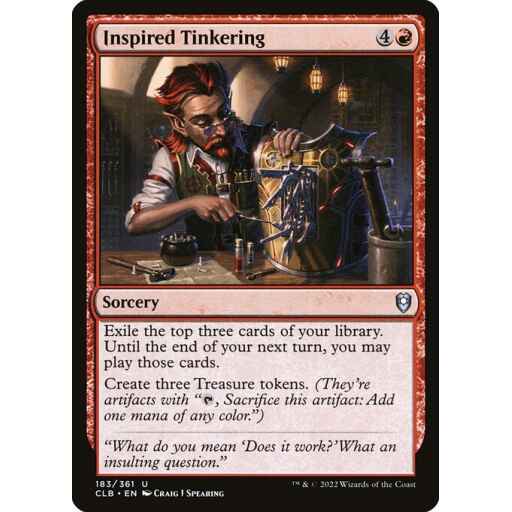 Commander Legends: Battle for Baldur's Gate - 183 - Inspired Tinkering - Uncommon - R - Non-foil