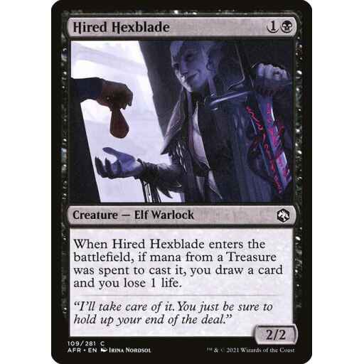 Adventures in the Forgotten Realms - 109 - Hired Hexblade - Common - B - Non-foil