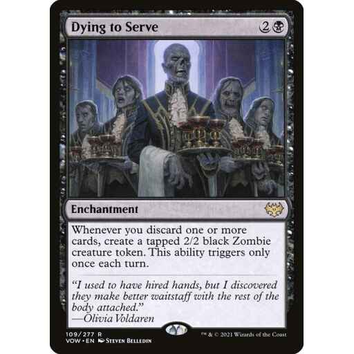 Innistrad: Crimson Vow - 109 - Dying to Serve - Rare - B - Foil