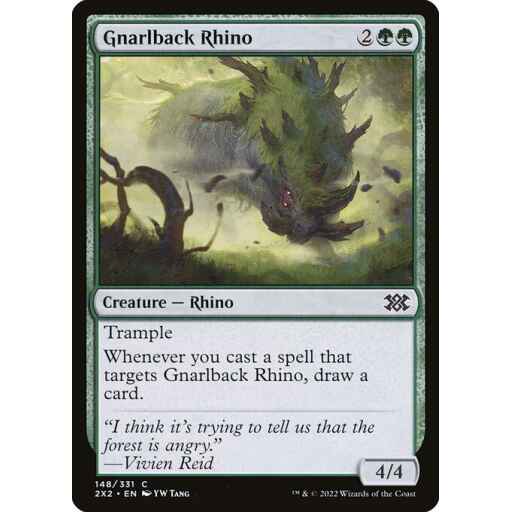 Double Masters 2022 - 148 - Gnarlback Rhino - Common - G - Non-foil