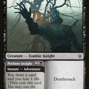 Throne of Eldraine - 90 - Foulmire Knight // Profane Insight - Uncommon - B - Non-foil