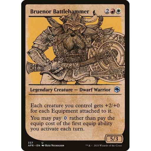 Adventures in the Forgotten Realms - 337 - Bruenor Battlehammer - Uncommon - WR - Foil
