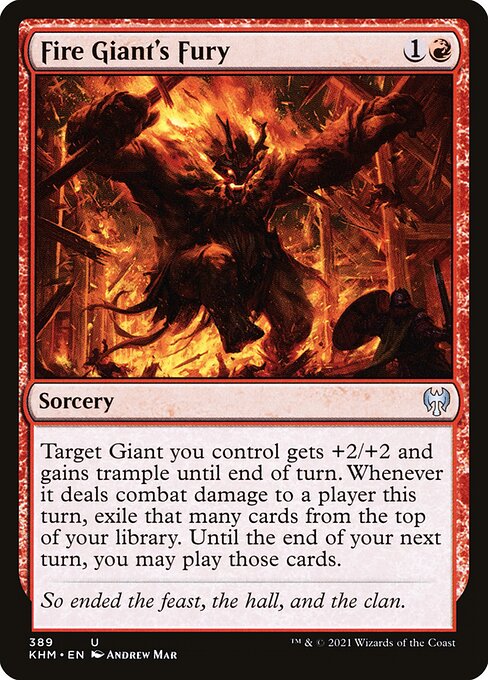 Kaldheim - 389 - Fire Giant's Fury - Uncommon - R - Non-foil