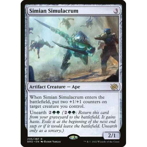 The Brothers' War - 205 - Simian Simulacrum - Rare - C - Foil