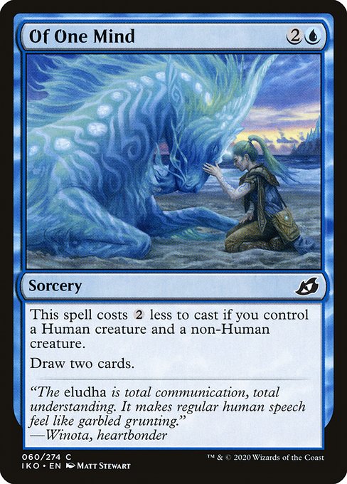 Ikoria: Lair of Behemoths - 60 - Of One Mind - Common - U - Non-foil (Front)
