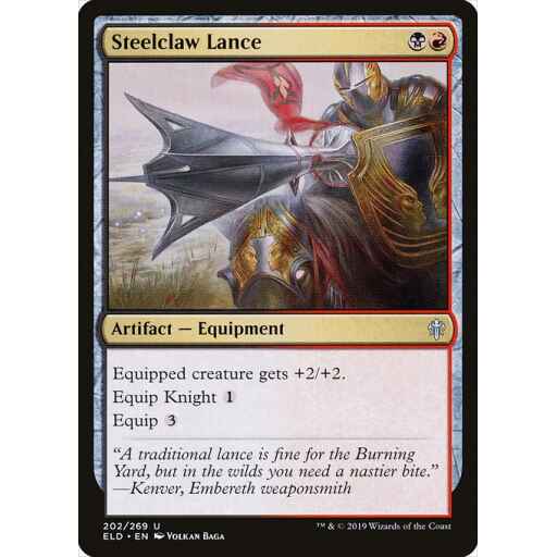 Throne of Eldraine - 202 - Steelclaw Lance - Uncommon - BR - Foil