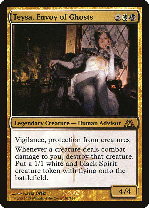 Dragon's Maze - 108 - Teysa, Envoy of Ghosts - Rare - WB - Foil (Front)