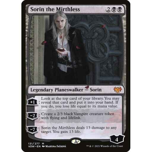 Innistrad: Crimson Vow - 131 - Sorin the Mirthless - Mythic - B - Non-foil