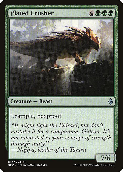 Battle for Zendikar - 183 - Plated Crusher - Uncommon - G - Non-foil