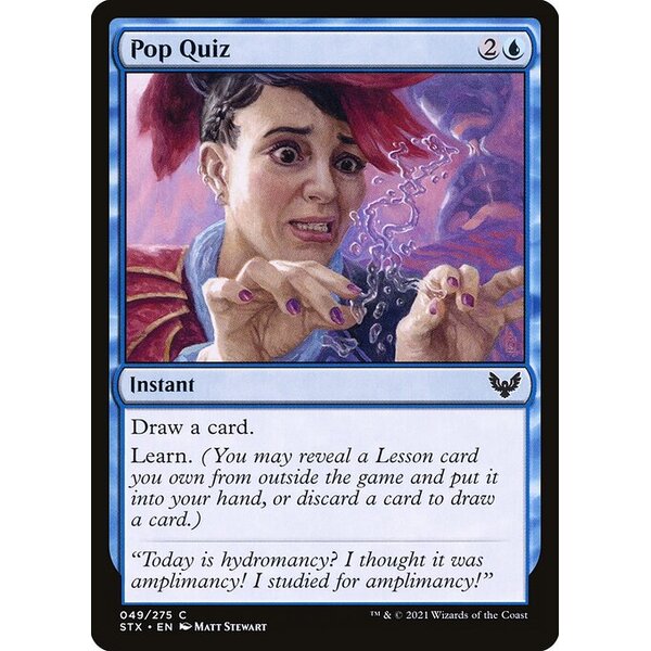 Strixhaven: School of Mages - 49 - Pop Quiz - Common - U - Non-foil