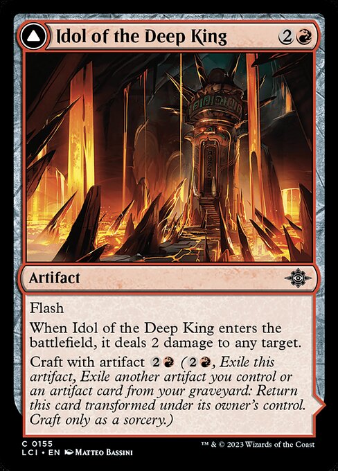 The Lost Caverns of Ixalan - 155 - Idol of the Deep King // Sovereign's Macuahuitl - Common - C - Foil (Front)
