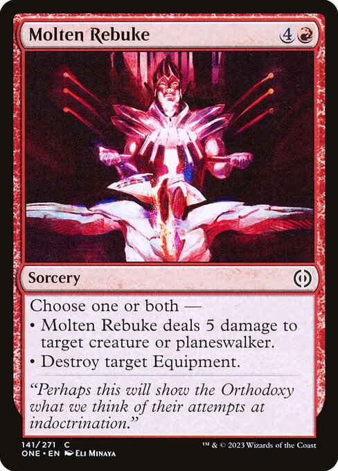 Phyrexia: All Will Be One - 141 - Molten Rebuke - Common - R - Foil