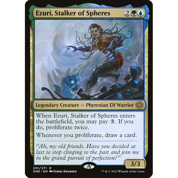 Phyrexia: All Will Be One - 201 - Ezuri, Stalker of Spheres - Rare - UG - Foil