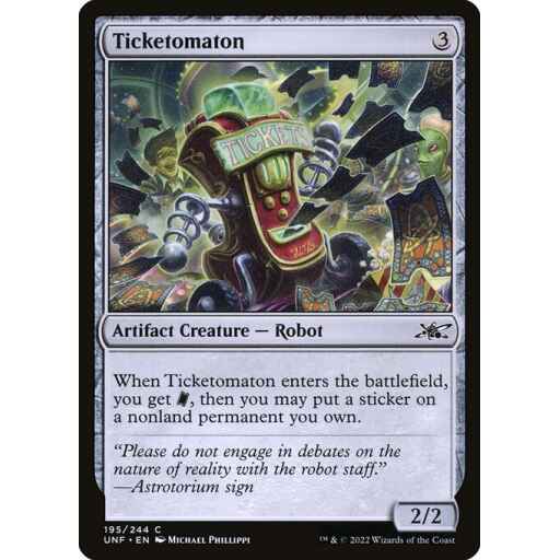 Unfinity - 195 - Ticketomaton - Common - C - Foil