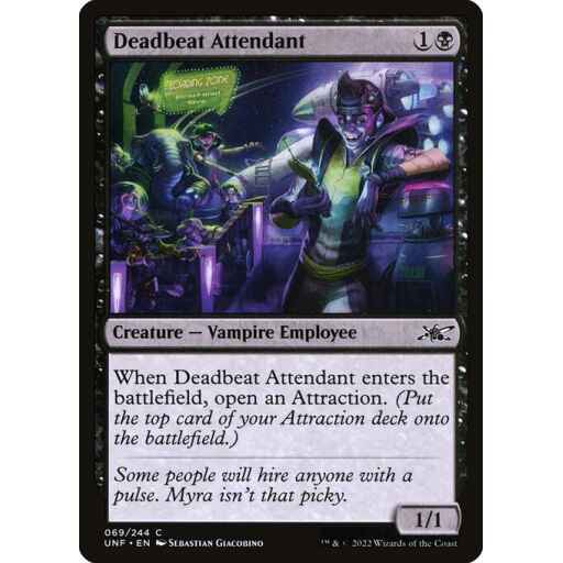 Unfinity - 69 - Deadbeat Attendant - Common - B - Non-foil