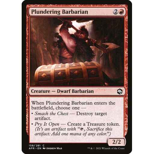 Adventures in the Forgotten Realms - 158 - Plundering Barbarian - Common - R - Non-foil