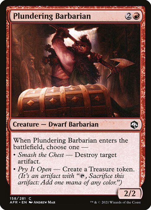 Adventures in the Forgotten Realms - 158 - Plundering Barbarian - Common - R - Non-foil