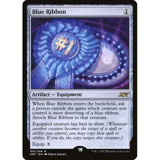 Unfinity - 184 - Blue Ribbon - Rare - C - Foil