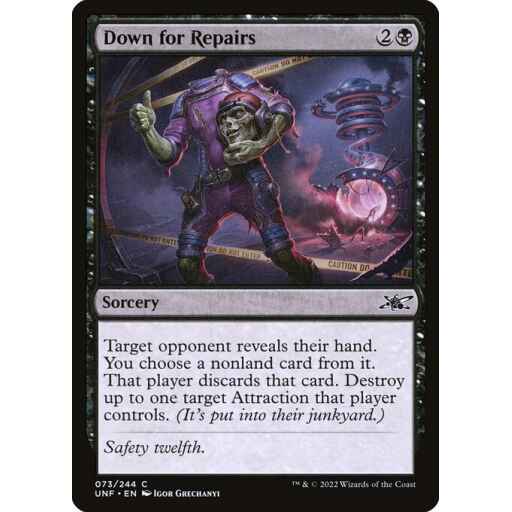 Unfinity - 73 - Down for Repairs - Common - B - Non-foil