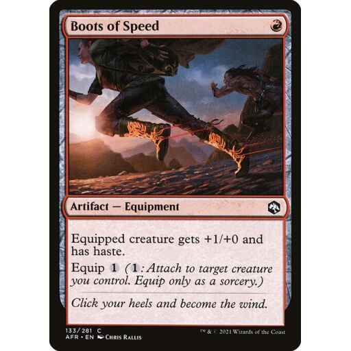 Adventures in the Forgotten Realms - 133 - Boots of Speed - Common - R - Foil