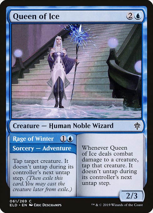 Throne of Eldraine - 61 - Queen of Ice // Rage of Winter - Common - U - Non-foil