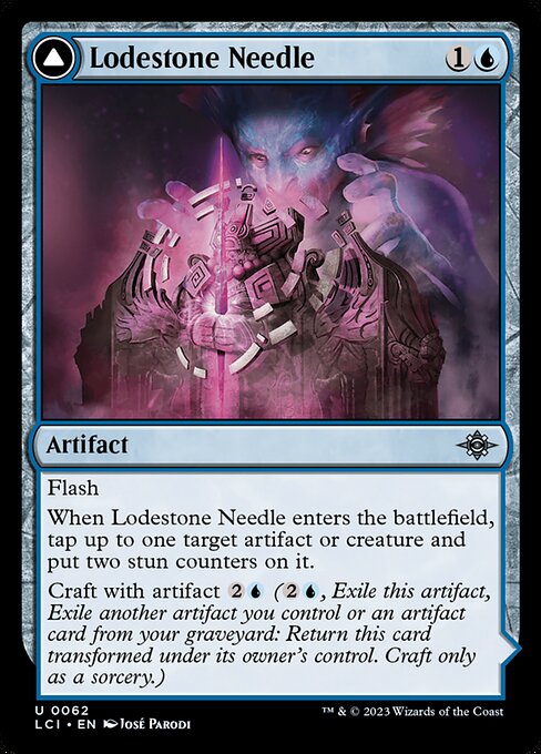 The Lost Caverns of Ixalan - 62 - Lodestone Needle // Guidestone Compass - Uncommon - C - Non-foil (Front)