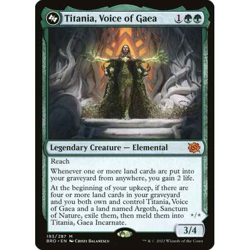 The Brothers' War - 193 - Titania, Voice of Gaea - Mythic - G - Foil