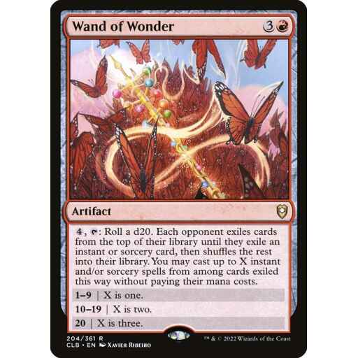 Commander Legends: Battle for Baldur's Gate - 204 - Wand of Wonder - Rare - R - Foil