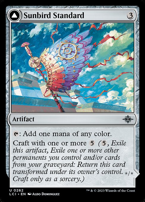The Lost Caverns of Ixalan - 262 - Sunbird Standard // Sunbird Effigy - Uncommon - C - Non-foil (Front)