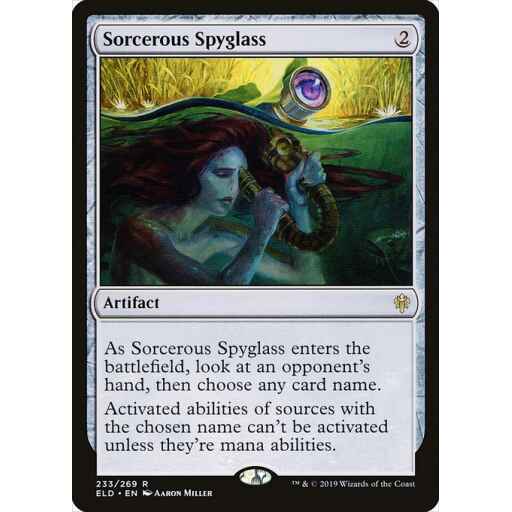 Throne of Eldraine - 233 - Sorcerous Spyglass - Rare - C - Foil