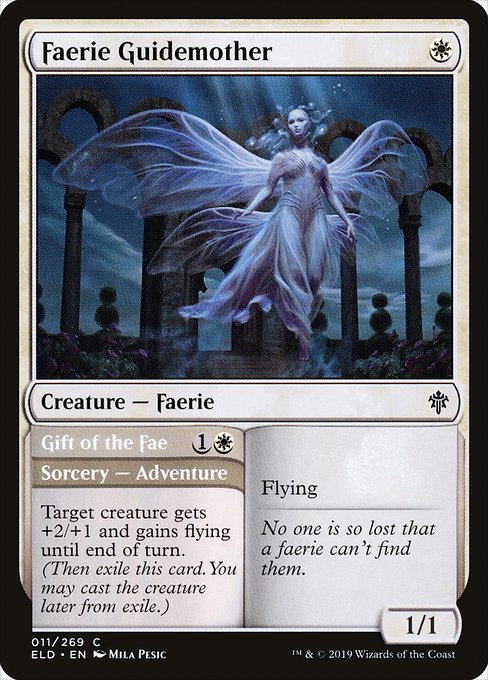 Throne of Eldraine - 11 - Faerie Guidemother // Gift of the Fae - Common - W - Non-foil